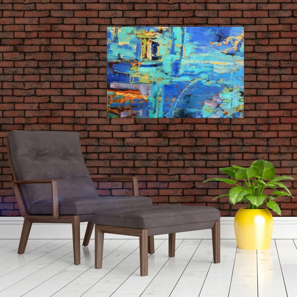 Tablou - pictură abstractă în ulei (90x60 cm)