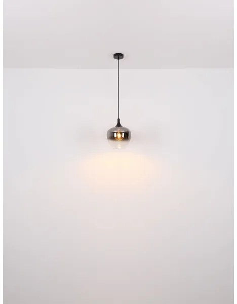 Lustră pe cablu MAXY 1xE27/60W/230V negru Globo 15548H1
