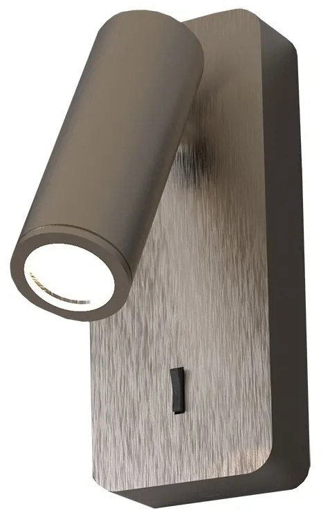 Aplica de perete cu reader Mini GU10 NOTTE nickel satinat