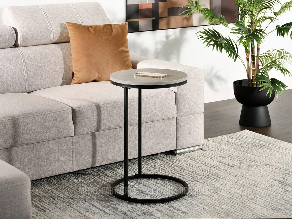 Măsuță de cafea Corden (beton + negru). Promo -6%. 1111587