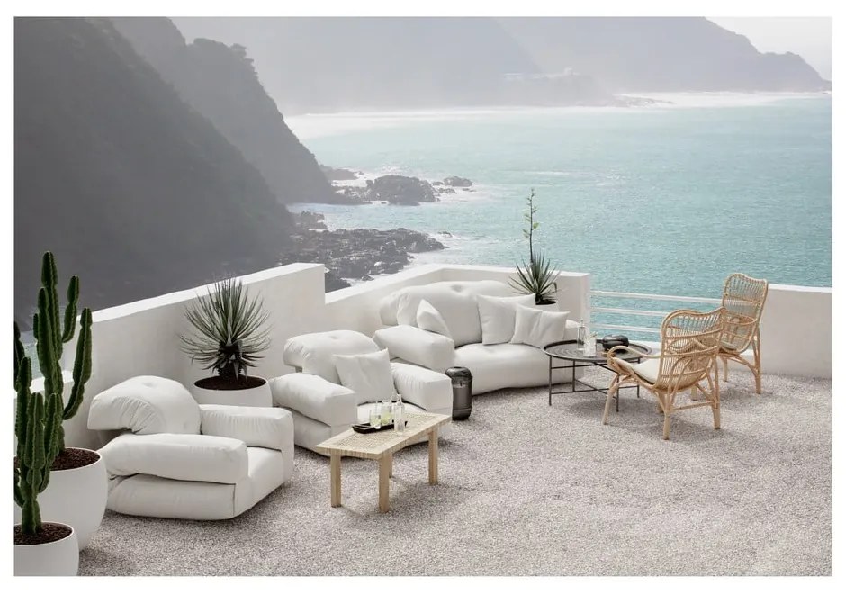 Scaun extensibil adecvat pentru exterior Karup Design Design OUT™ Hippo White, alb