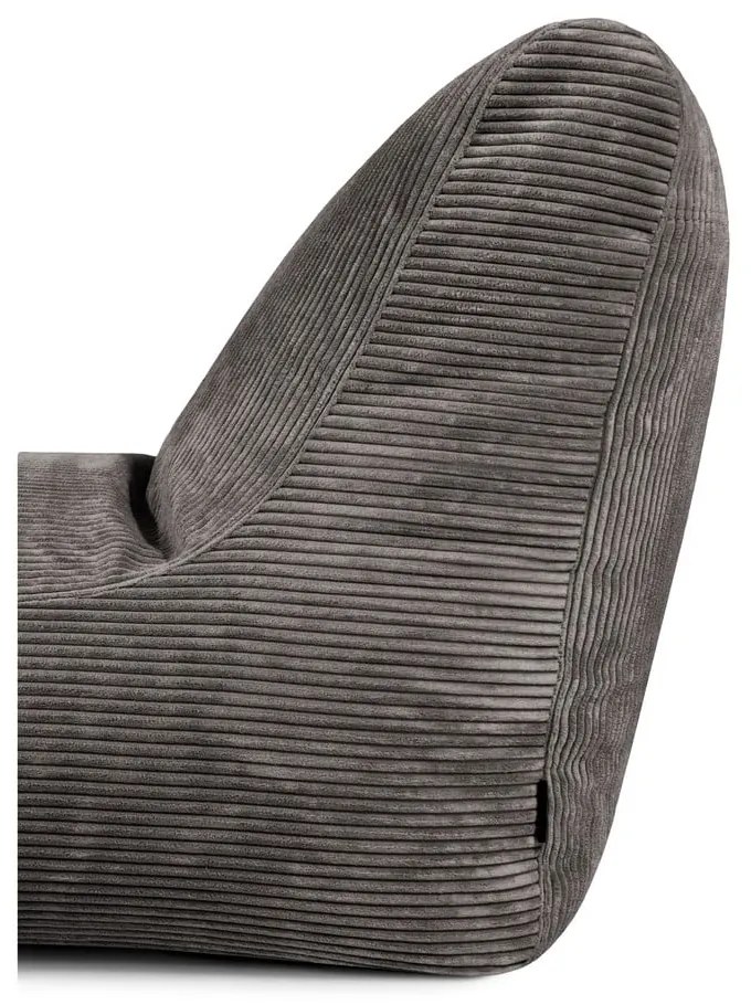 Fotoliu bean bag verde cu tapițerie din catifea reiată Lounge – SLOWDOWN