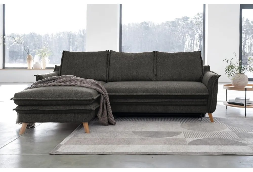 Colțar gri închis extensibil (cu colț pe partea stângă ) Charming Charlie – Miuform