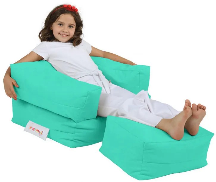 Fotoliu Puf Bean Bag Kids Single Seat, Turquoise