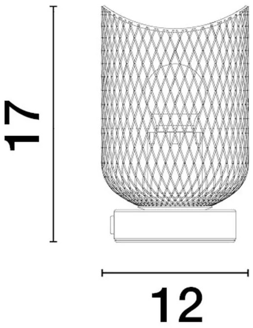 Veioza/Lampa de masa design decorativ modern LYRON alba