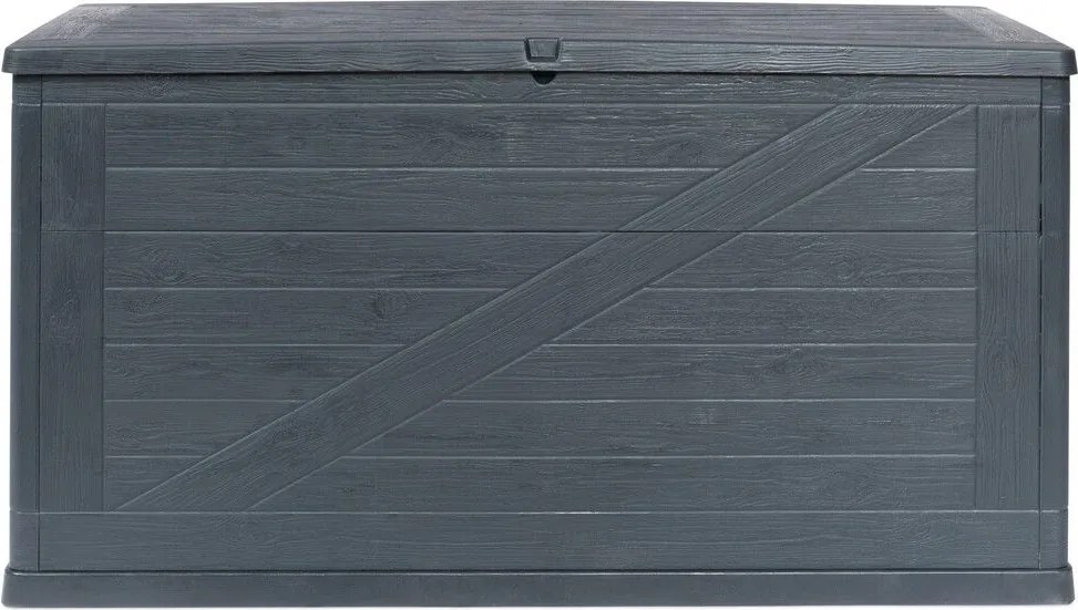 WOOD cutie de depozitare din plastic pentru grădină 420 L, g