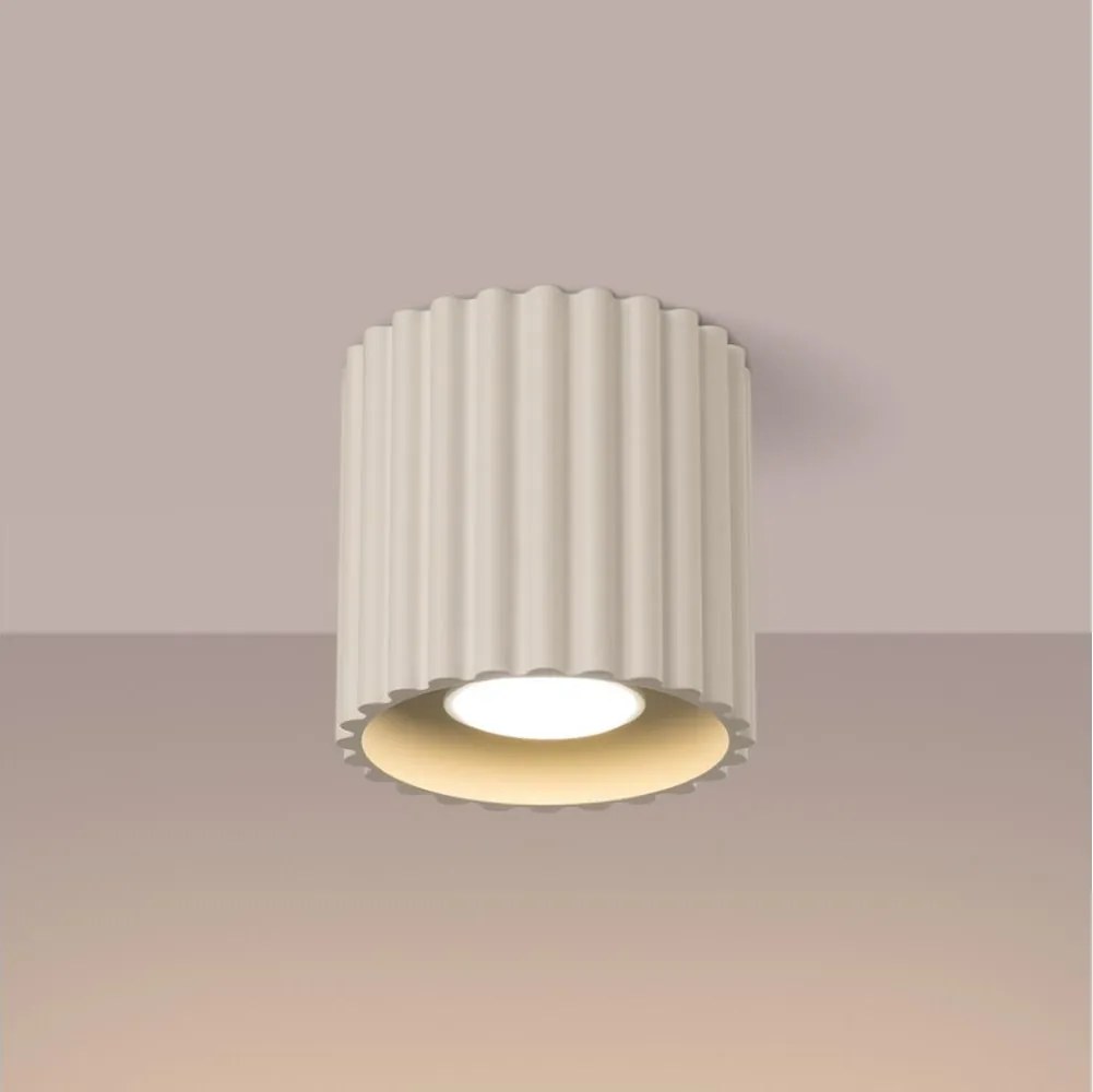 Spot LED SFERA 1xGU10/10W/230V, diam. 10 cm, crem - Brilagi