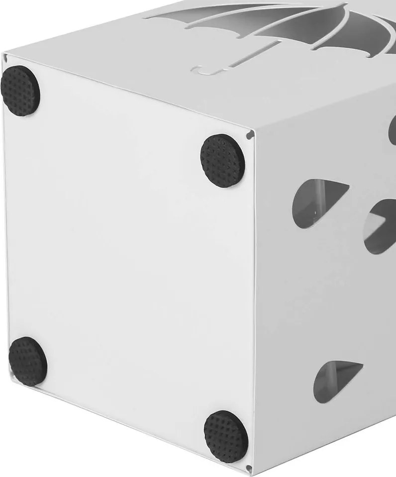 Suport metalic pentru umbrele UMBRELLA, 15,5x15,5x49cm, alb SongmicsHome