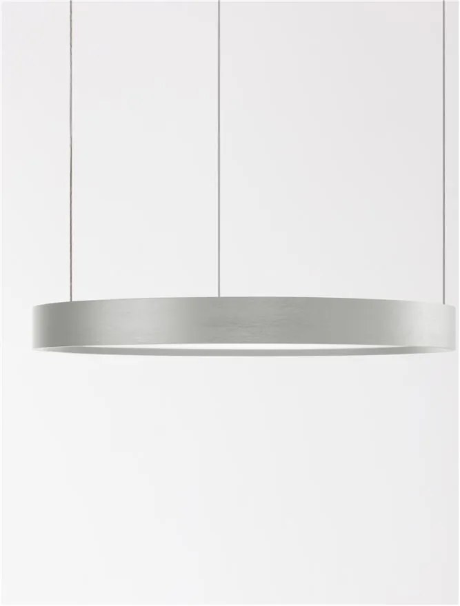 Lustra LED suspendata design modern circular PERRINE D-40cm argintie