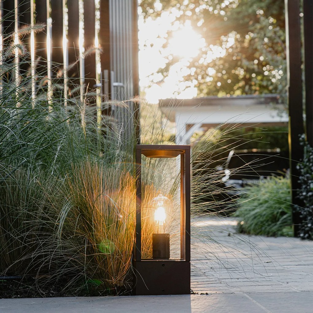 Lampă de podea industrială pentru exterior maro ruginiu 40 cm IP44 - Charlois