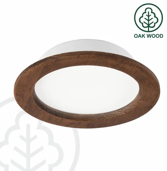 LED Spot WOODY 16,5W 230V 4000K cireș Ø18,5 cm, plafonieră încastrată