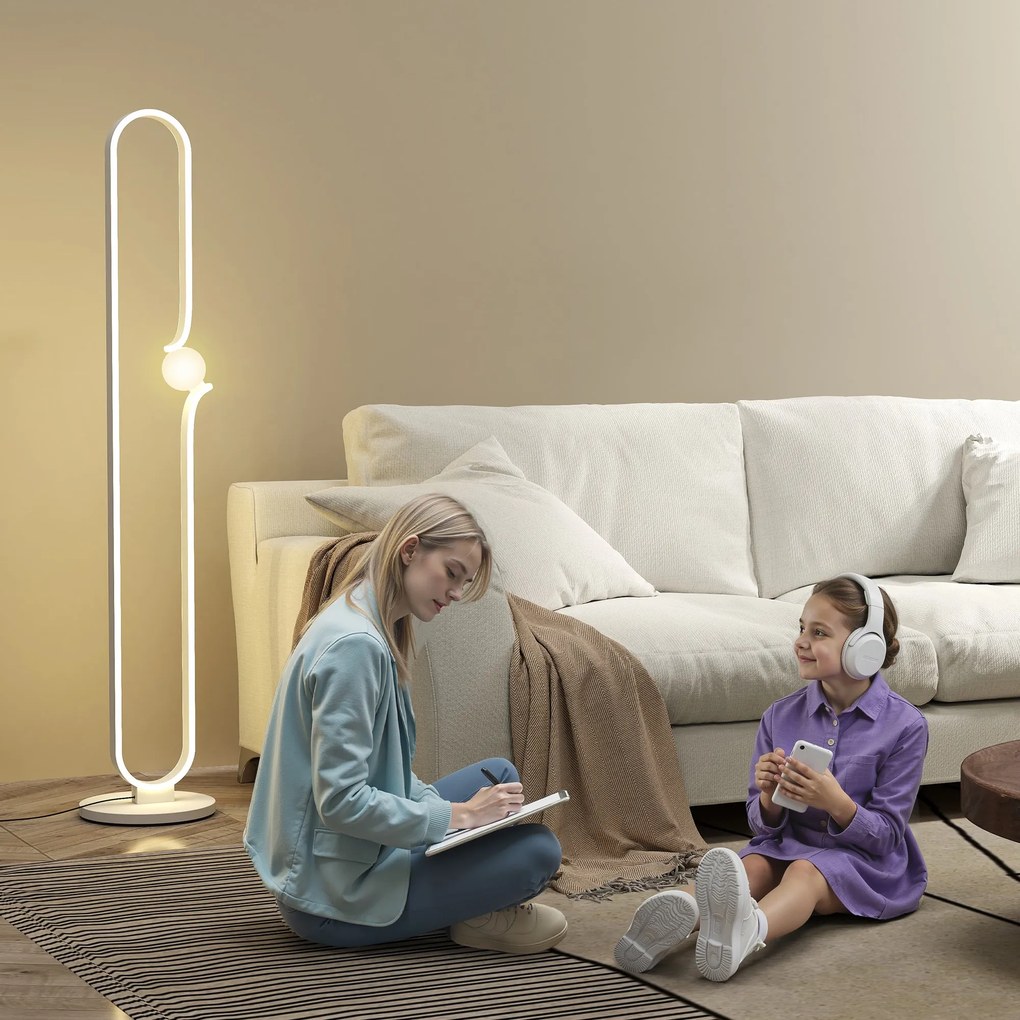 Lampă LED HOMCOM reglabilă cu comutator | Aosom Romania