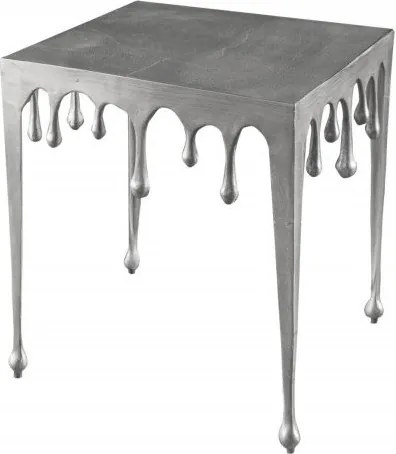 Masuta deosebita design picatura Liquid Line L 50cm, argintiu