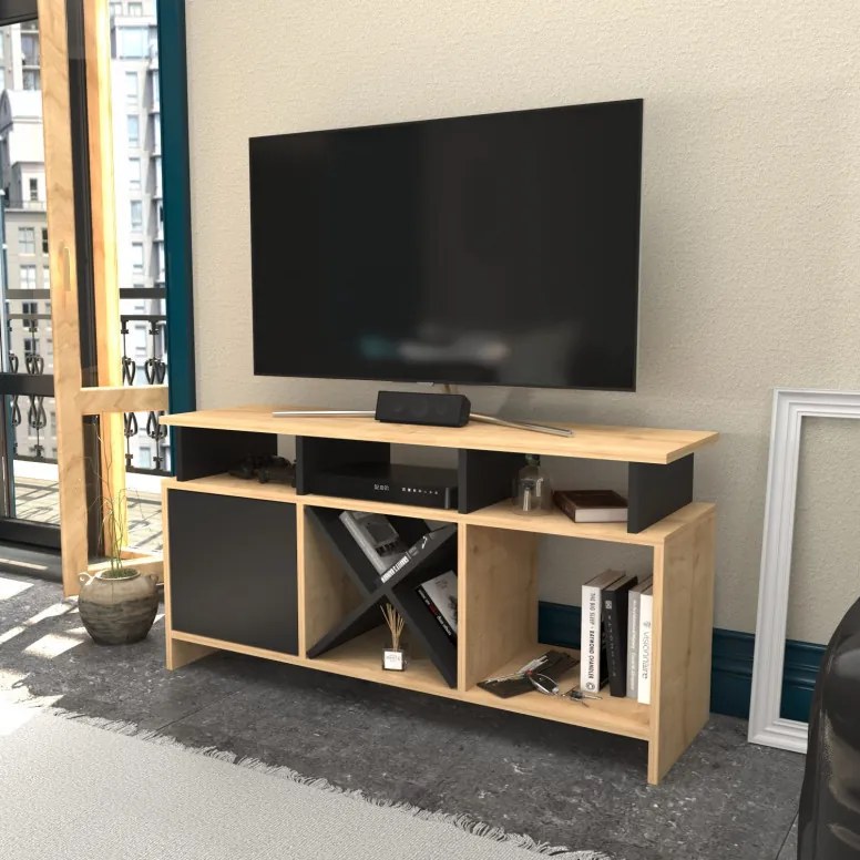 Comoda TV Auburn - Oak, Antracit