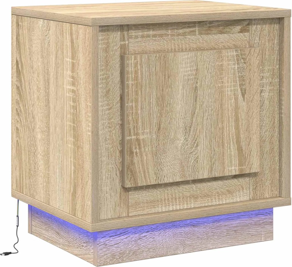 vidaXL Dulap de noapte Stejar Sonoma 44 x 34,5 x 45 cm Lemn compozit