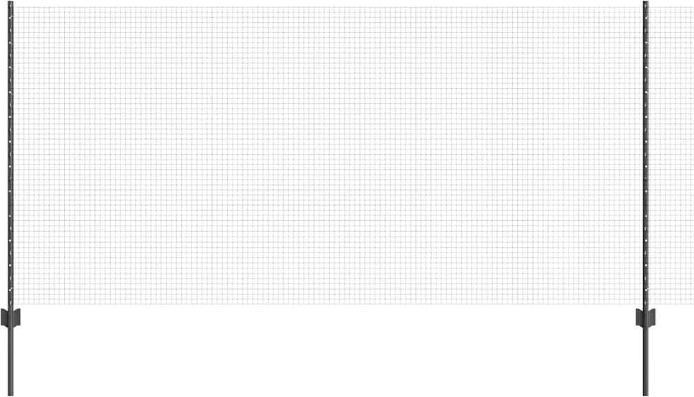 vidaXL Gard cu Stâlp Gri 1,2 x 50 m Oțel și PVC