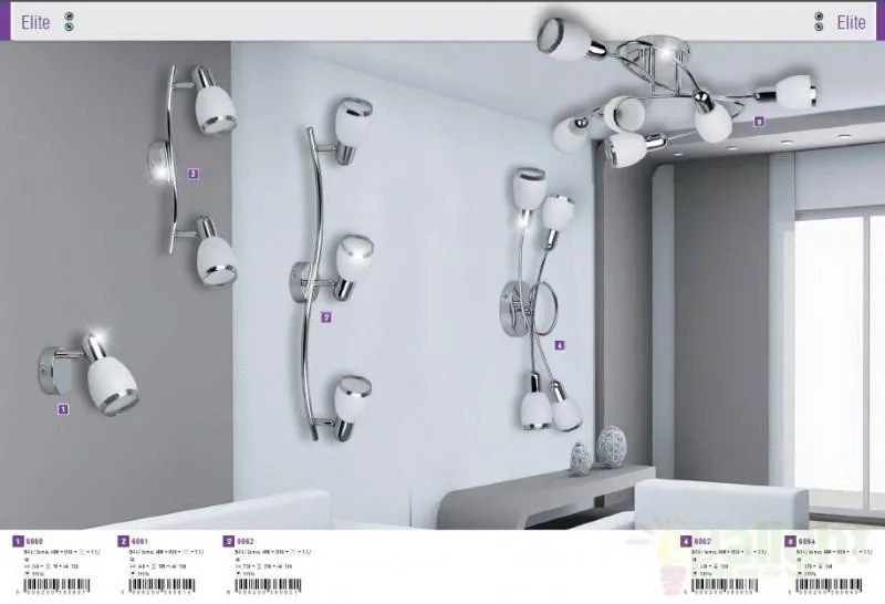 Lustra, Plafonier cu 2 spoturi, Elite 6061 RX