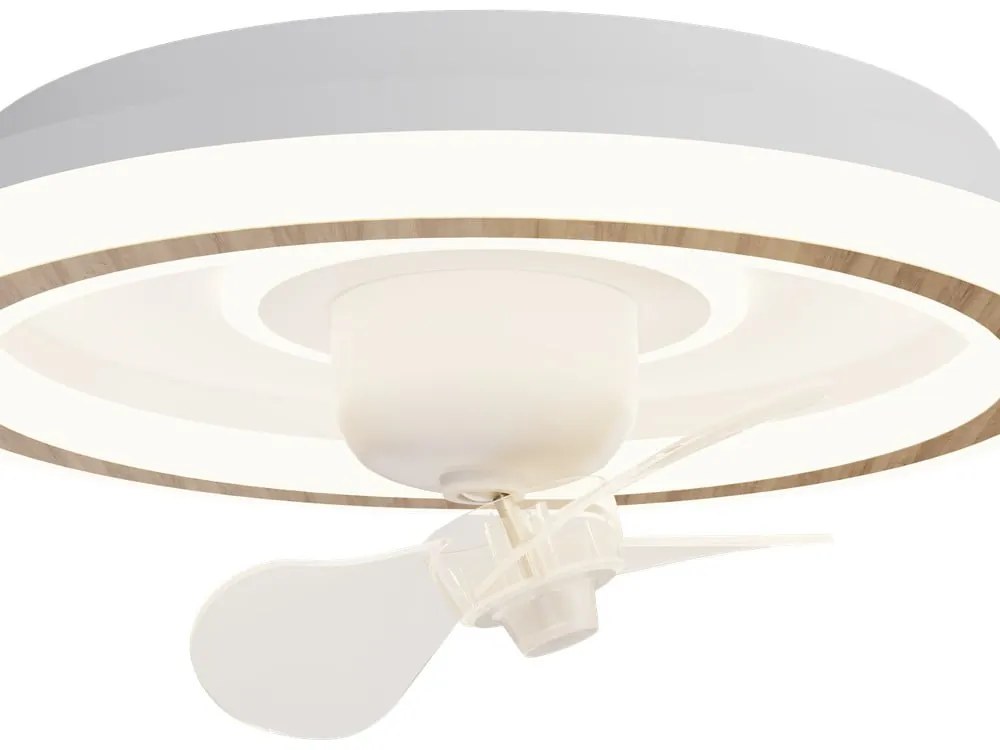 Plafonieră albă LED cu control prin telecomandă/cu ventilator Alan Move – SULION