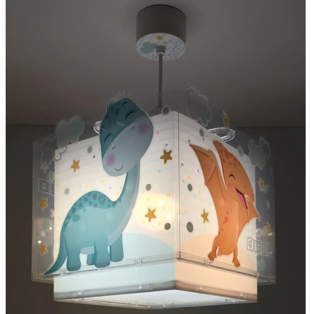 Dalber 63452 - Lustră pentru copii BABY DINOS 1xE27/15W/230V multicoloră