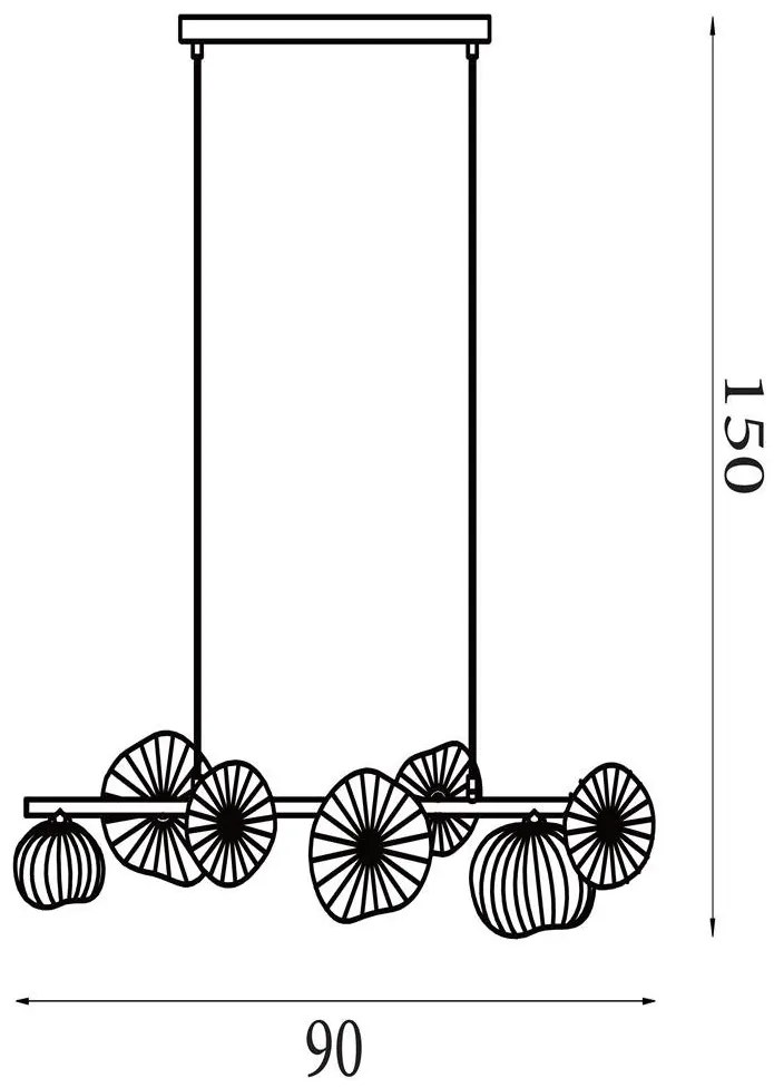 Lustra sticla transparenta si chihlimbar Sunbeam 7L