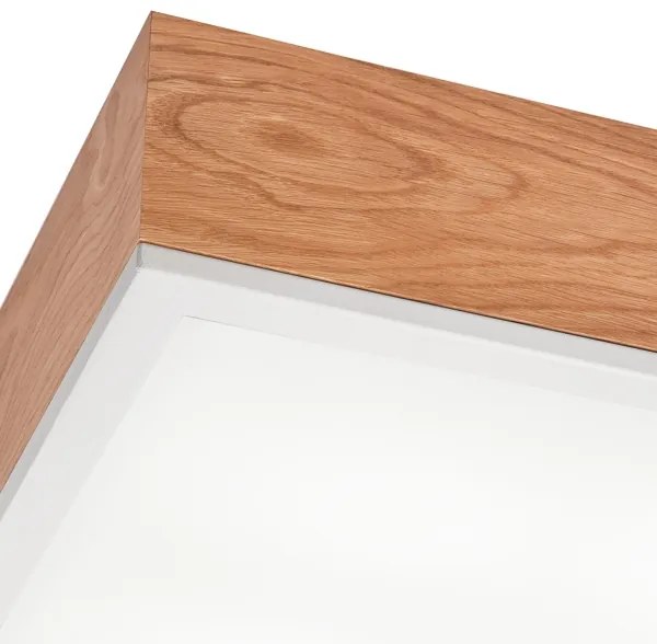 Plafonieră OAK SQUARE 4xE27/15W/230V 39x39 cm stejar/alb