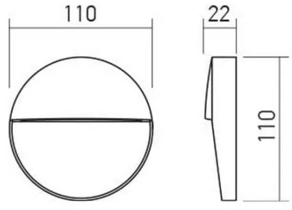 Aplică LED de exterior LANDER LED/3W/230V IP54 alb Redo 90472