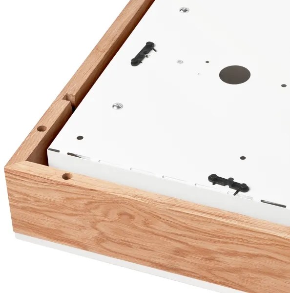 Plafonieră OAK SQUARE 4xE27/15W/230V 39x39 cm stejar/alb