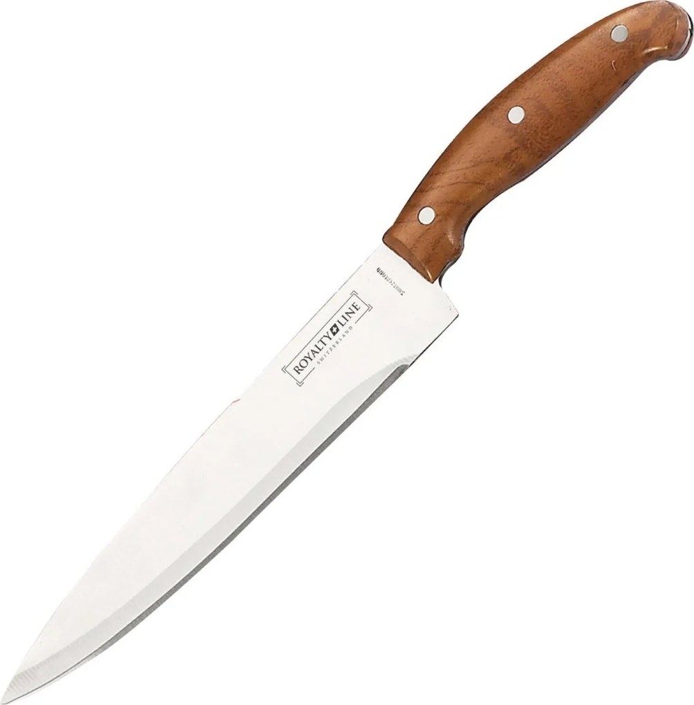 Set cuțite inox 9 piese in husa maro Royalty Line RL-K9C