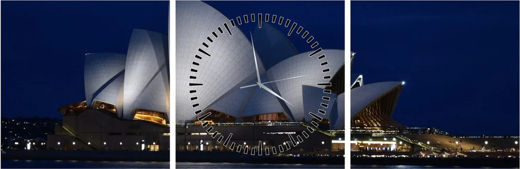 Tabloul Sydney nocturn (cu ceas) (90x30 cm)
