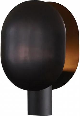 Veioza neagra din fier si aluminiu 43,5 cm Clam Table Lamp Burned Black 101 Copenhagen