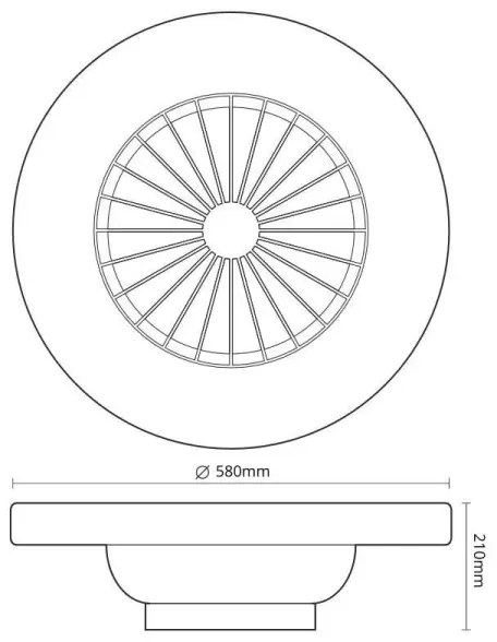 Plafonieră LED cu ventilator OPAL LED/72W/230V + telecomandă