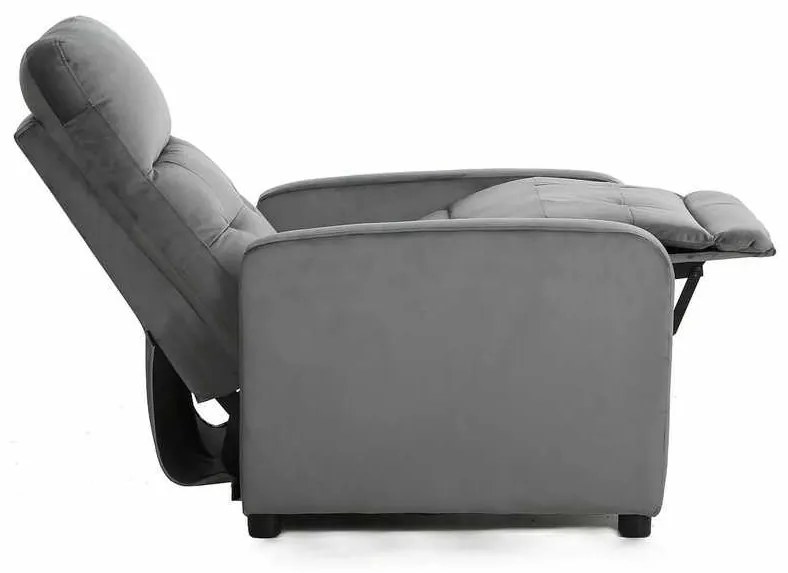 Scaun reclinabil Lennox Velvet, gri