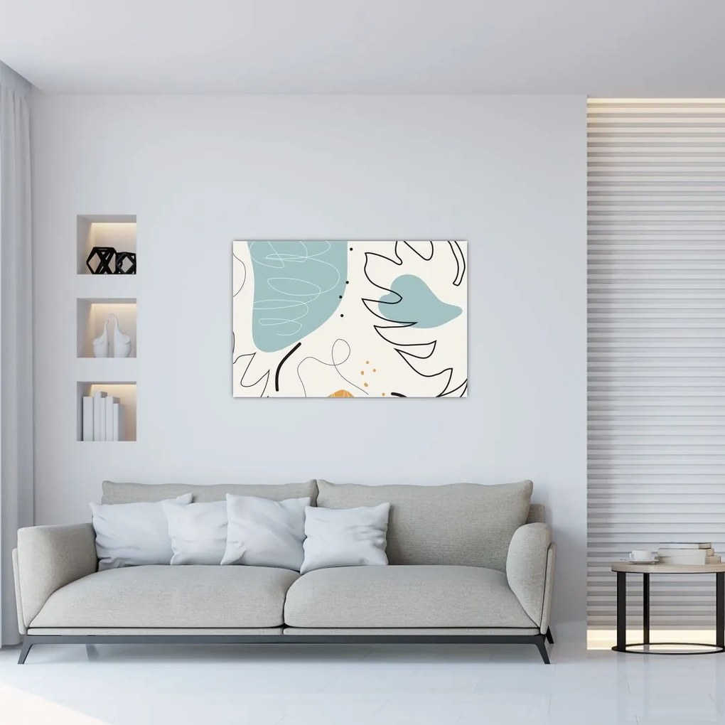 Tablou - Ilustrație de frunze (90x60 cm)