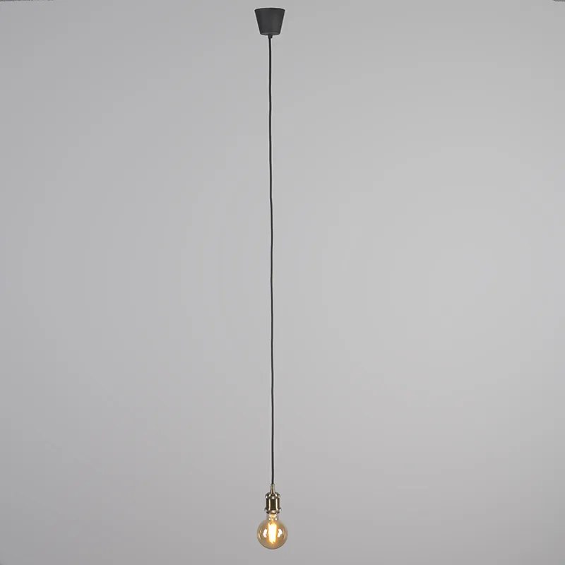 Lampă modernă suspendată bronz cu cablu negru - Cava Classic