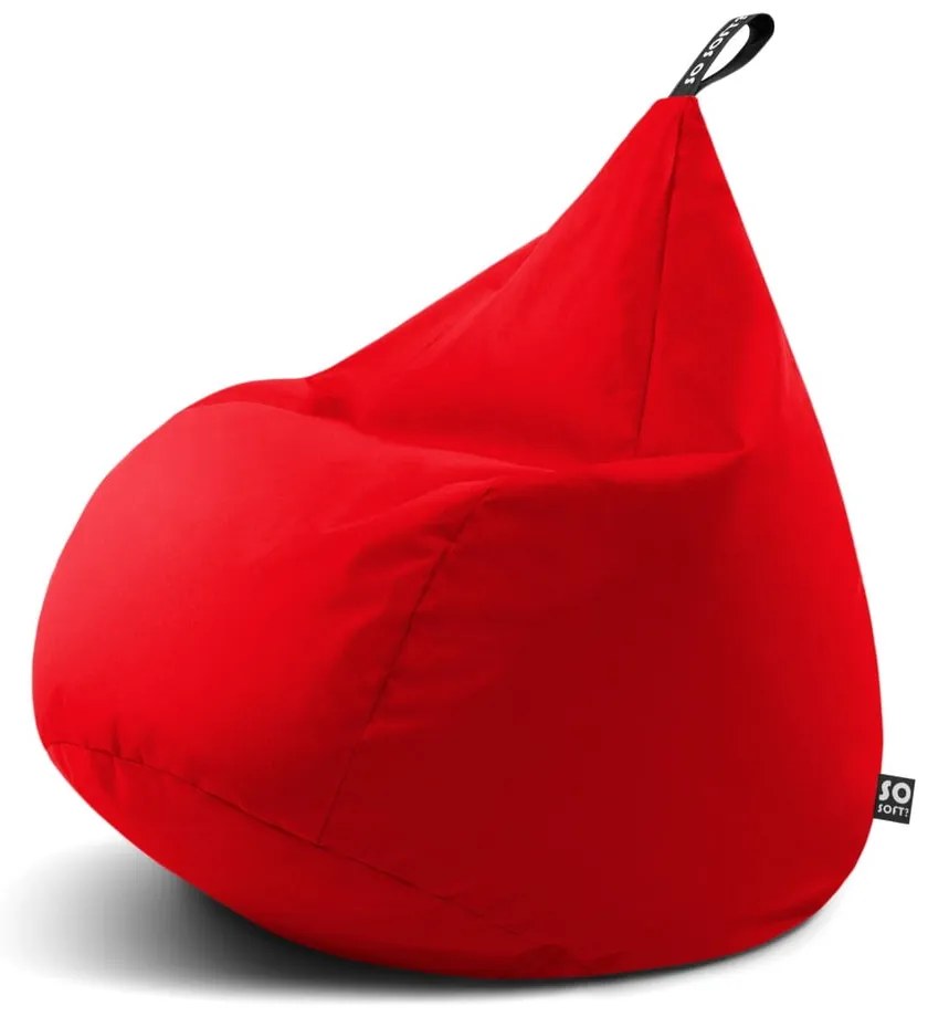 Fotoliu bean bag roșu Drop L – So Soft?