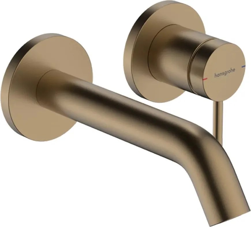 Baterie lavoar incastrata Hansgrohe Tecturis S bronz periat fara corp incastrat