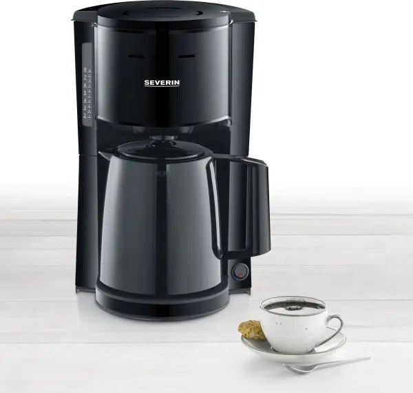 Severin KA 9306 - Cafetieră cu carafă termică 1 l 1000W/230V neagră