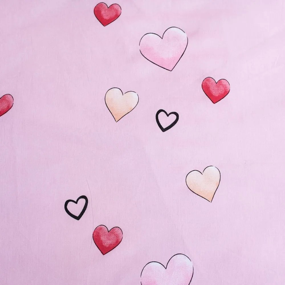 Lenjerie de pat pentru copii albă-roz din bumbac pentru pat de o persoană 140x200 cm Minnie "White" – Jerry Fabrics