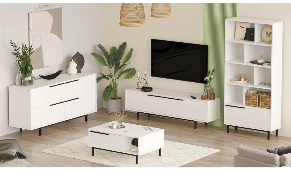 Set mobilier living Ontario W (alb). 1107748