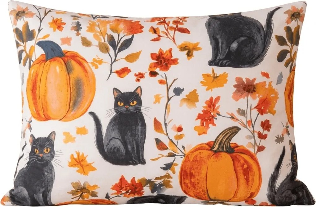 Husa de perna din microfibra CATS AND PUMPKINS 50x70 cm, colorat