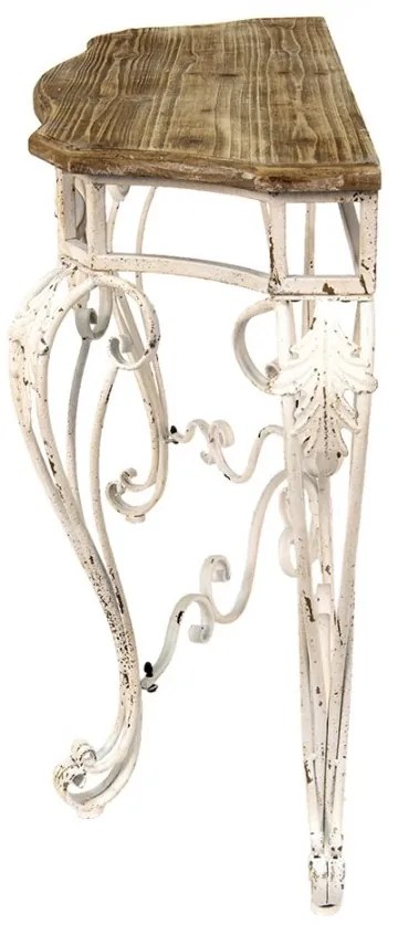 Consola din lemn si metal, aspect vintage, Clemence