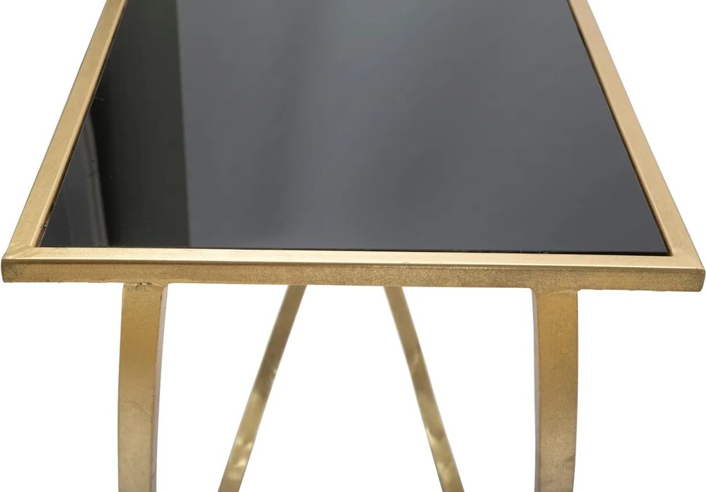 Consola Ring, Mauro Ferretti, 120x40x79 cm, fier, negru/auriu