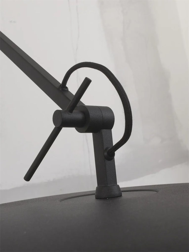 Aplica de perete din metal cu brat articulat Marseille negru