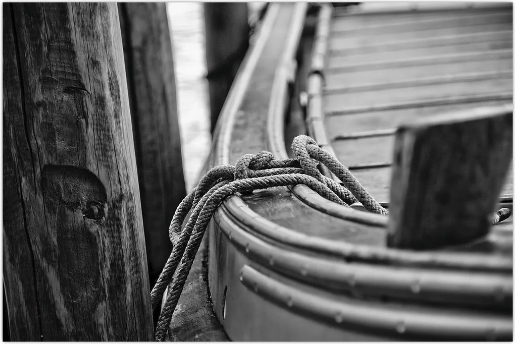 Tablou - O barcă legată (90x60 cm)