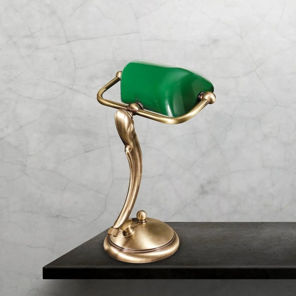 Lampa de birou din alama design clasic Small Banker