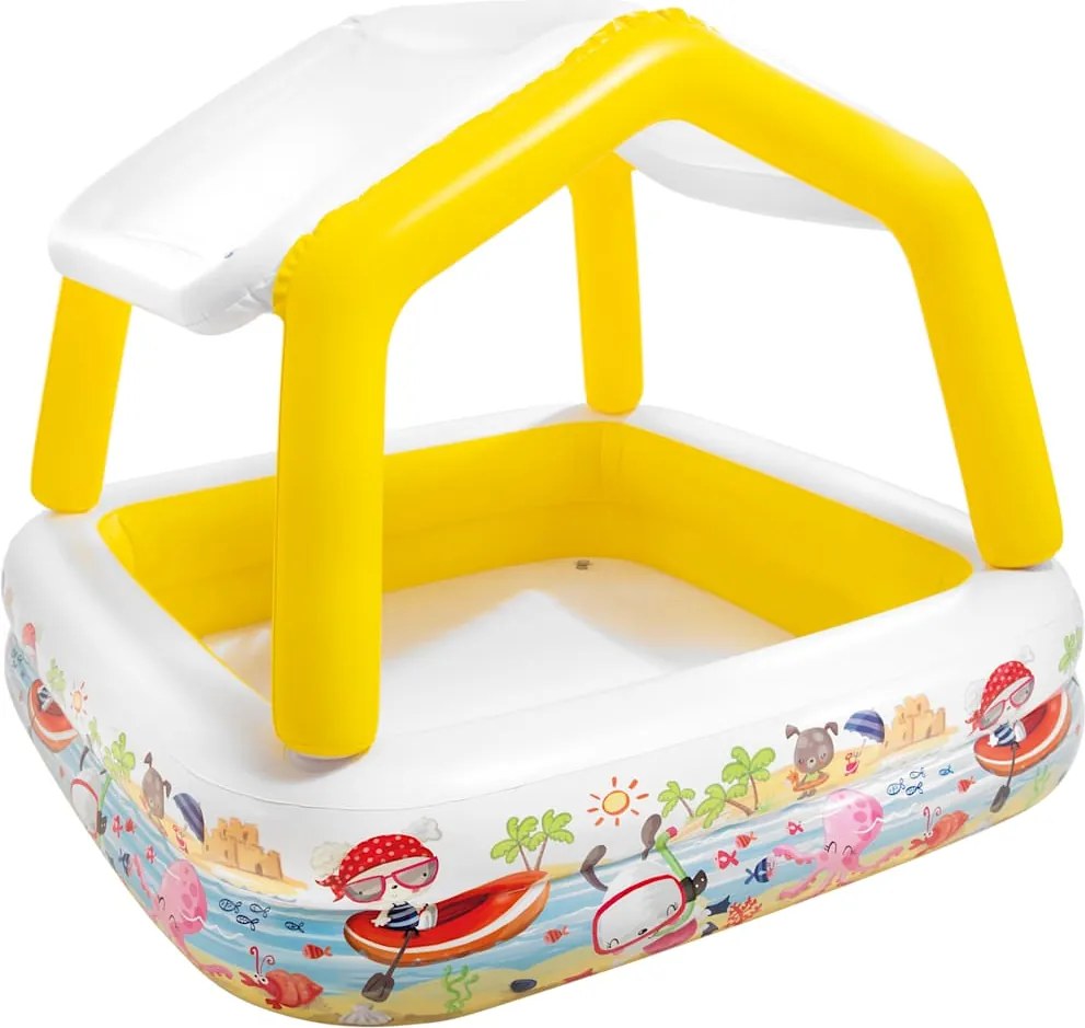 INTEX Piscină gonflabilă cu umbrar, 157x157x122 cm
