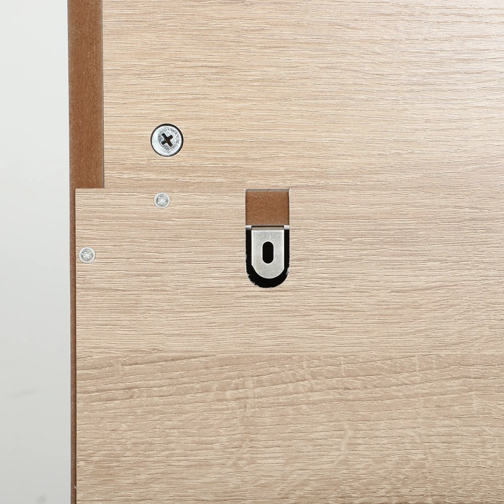 HOMCOM Masă pliabilă cu raft, design industrial, economisire de spațiu, pentru spații mici, 78,5 x 91 x 93 cm, Stejar | Aosom Romania