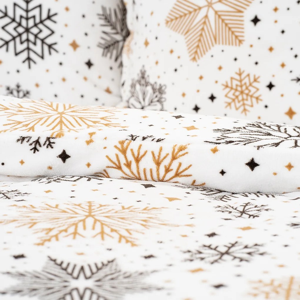 Lenjerie de pat din microflanel 4Home Golden Frost, 140 x 200 cm, 70 x 90 cm