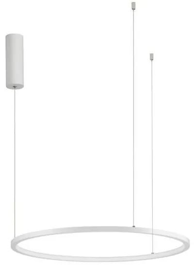 Lustra LED suspendata design modern circular TARQUIN D-60cm alba
