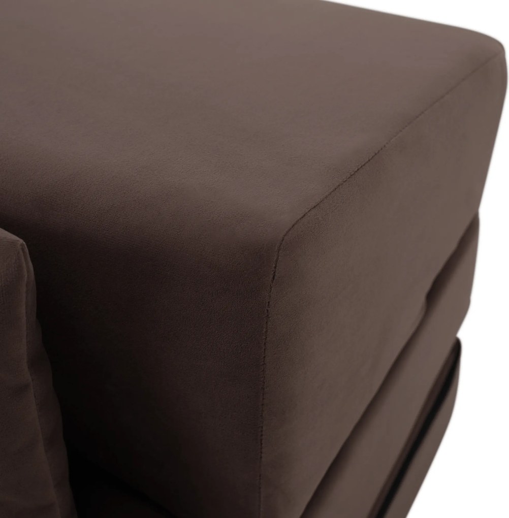 Saltea pliabilă/fotoliu extensibil, 2 in 1, maro Taupe, PELOS
